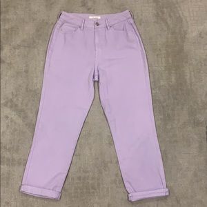 Lavender high waisted mom jeans